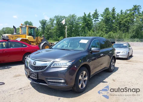 2015 Acura Mdx from USA, damaged, VIN 5FRYD4H26FB022291